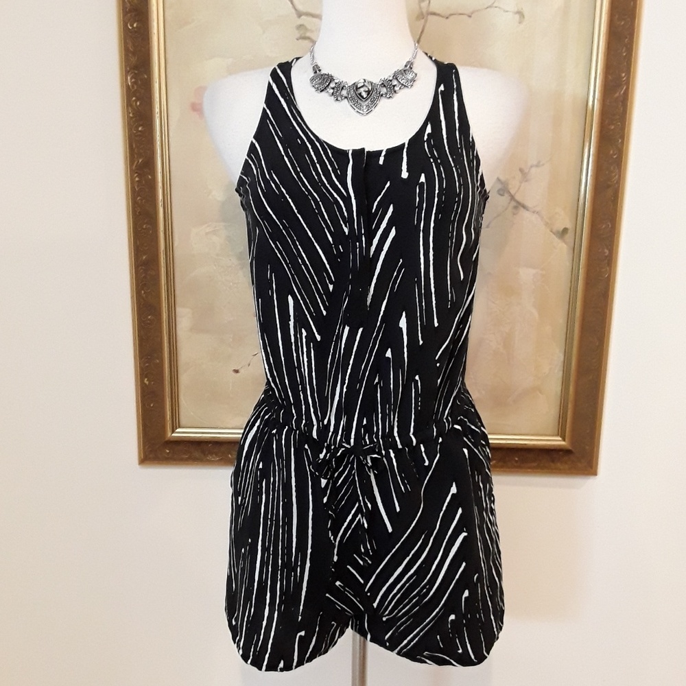 Target Romper Merona Black & White
